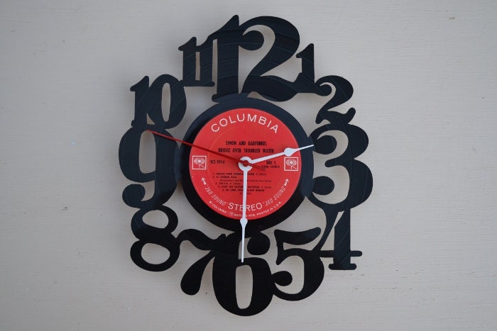Vinyl Record Album Wall Clock (artist is Simon and Garfunkel)