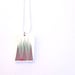 Green and Gray Pendant, Mountain Range Necklace, Illustrated Mountains,