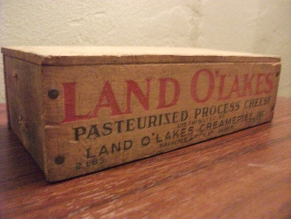 Land O Lakes Wooden Cheese Box By Primepickins On Etsy 