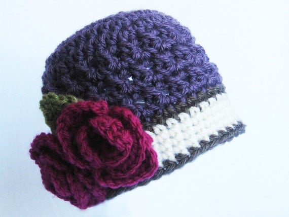 CROCHET PATTERN  Briar Rose Beanie (5 sizes included: newborn-adult) Permission to sell finished items