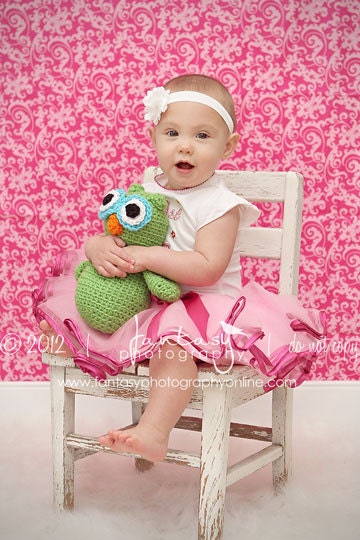 Handmade Crochet HOOTIE OWL Snuggle Buddy Stuffed Animal Baby Newborn Photography Prop - Your Choice of colors