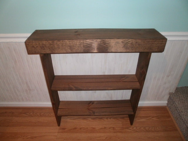 wooden bench 36" entryway table  recycled primitive reclaimed