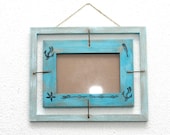 Distressed Wooden Frame,  Sea wooden frame, Frames, Customisable Frame , Wall Decor, Shabby Chic - 10 x 8 1/2 " outside, 5 1/2 x 4 " insid