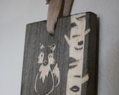 Woodland Fox Woodblock ornament
