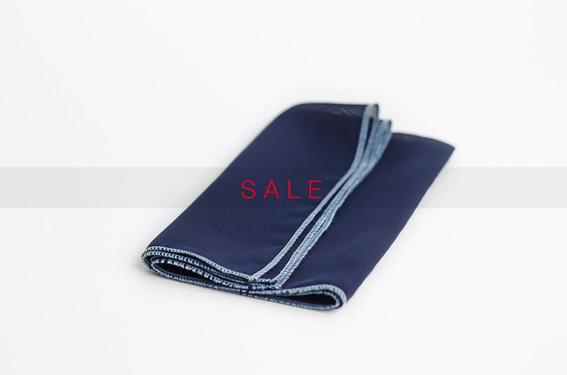 SALE - Navy blue pocket square