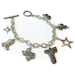 Western Bracelet Silver Jewelry Charm Jewellery Unique Everyday Texas Gun Star Boots Saddle Longhorn Chain B-291