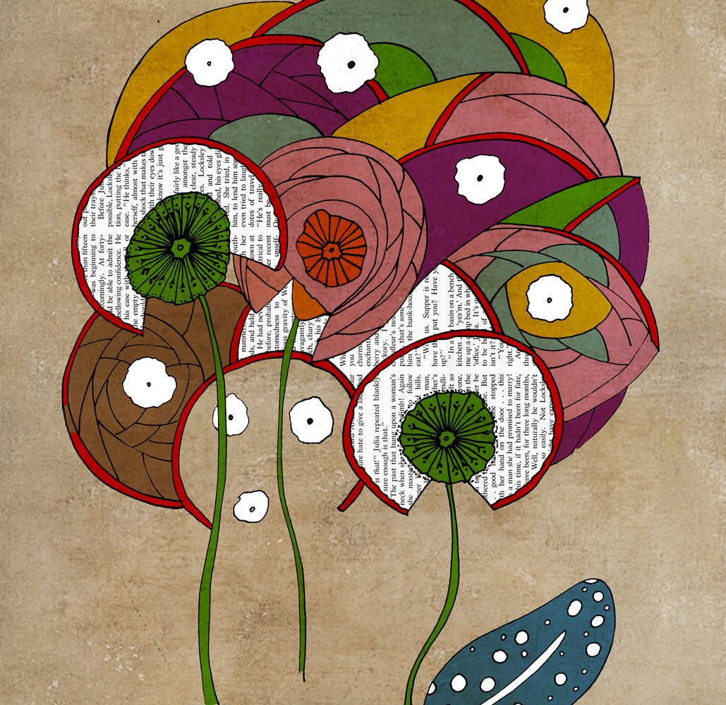 art print poster illustration 13x19 Abstract