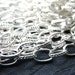 Silver Cable Chain, Silver Plated, Textured Links, 6mm by 8mm, 6 feet, Nickel Free