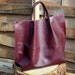 Leather Tote in Burgundy