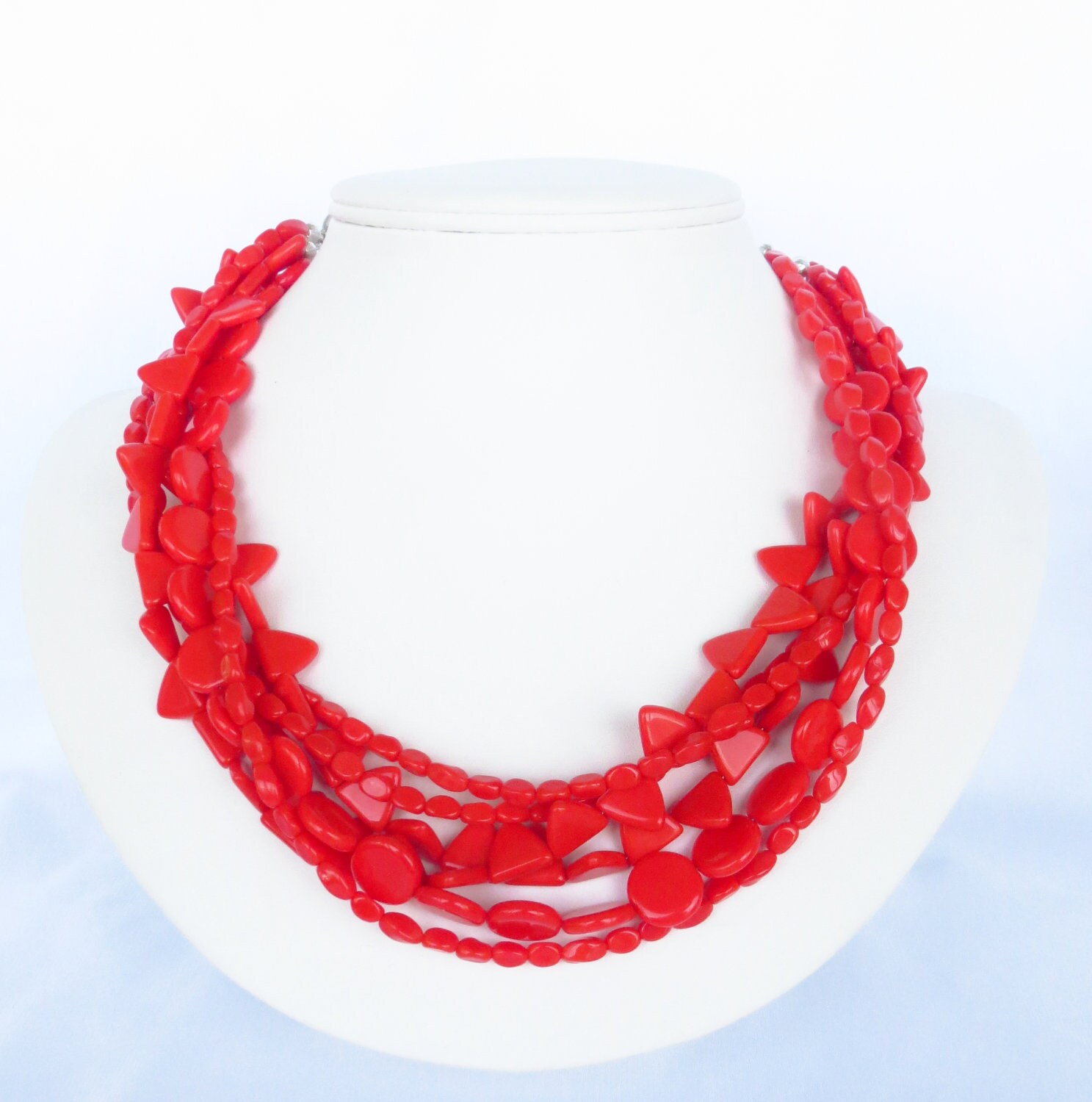 Summer Necklace Chunky Tangerine Orange Necklace - Super Chunky Orange Statement Necklace