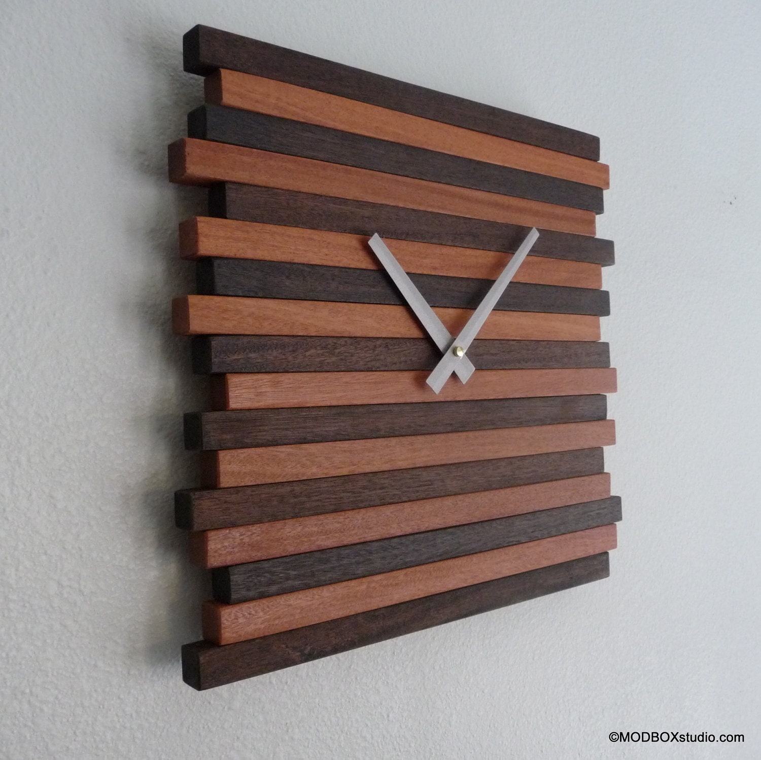 Clock Wall Hanging  Reclaimed Wood Modern Decor Contemporary