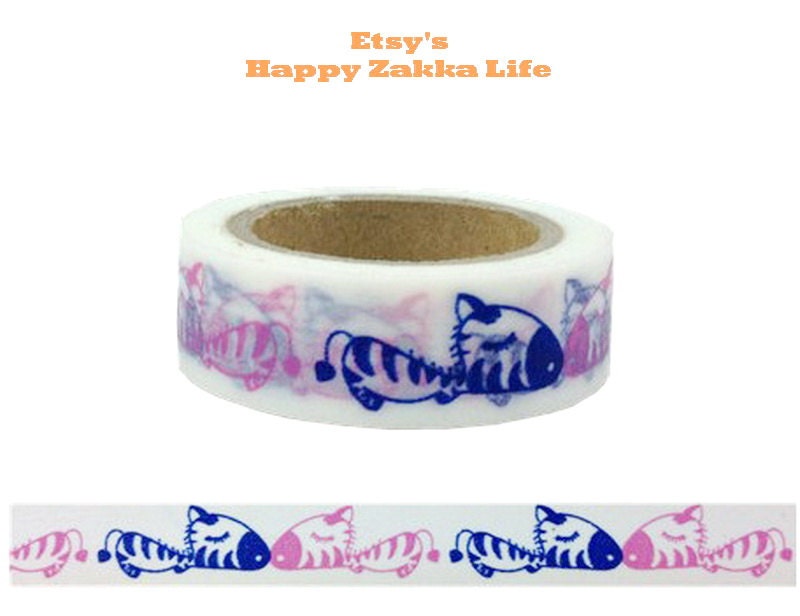 Japanese Washi Masking Tape - Kissing Time - Tiger - 11 yards