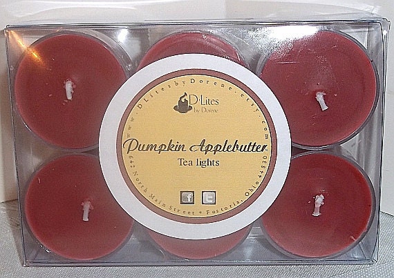 Pumpkin Applebutter tea lights - 6 pack