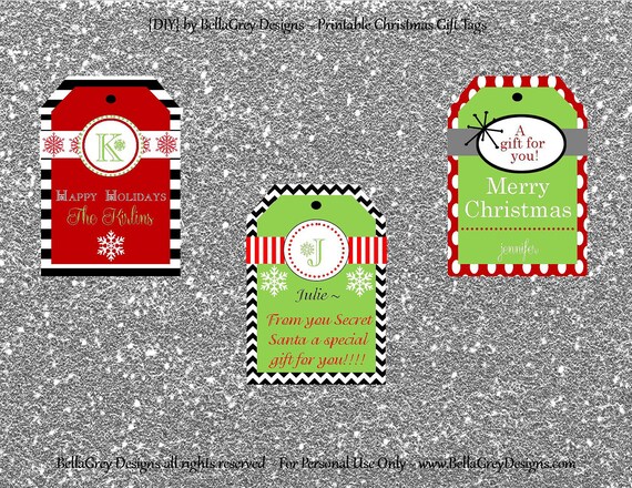 Christmas Holiday Gift Hang Tags Printable Il_570xn