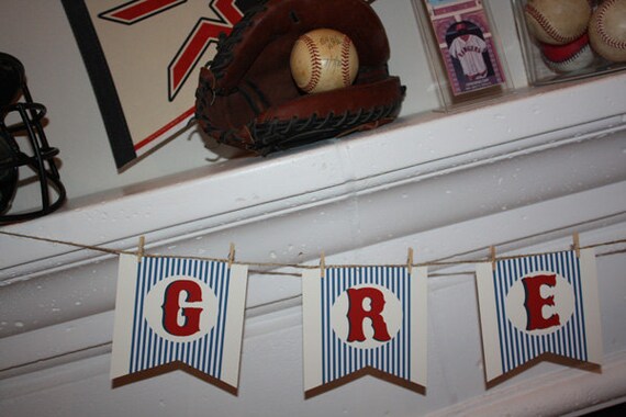 Vintage Baseball Birthday Party Banner Il_570xn