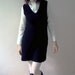 Handmade Vintage 60s Little Black Crochet Mod Hipster Dress Small