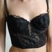 Vintage 80s Black Lace Tank Top Bustier -36/38B