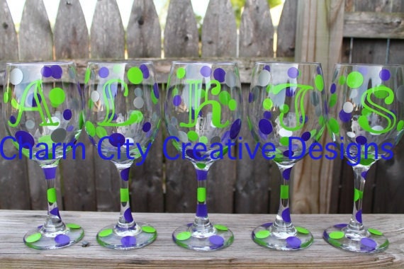 Personalized Wine Glass Wedding Gift Bridal Party Birthday Holiday Bachlorette