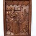 RESERVED - Wooden carved picture of a man and woman - French household scene