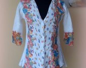 Nuno felted jacket, wonderfully beautiful flowers