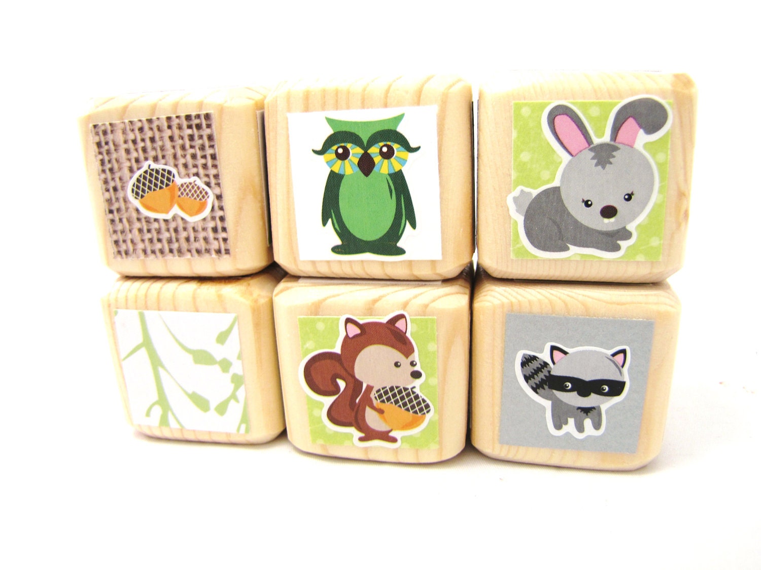WOODLAND Nursery Decor, Baby Shower Decoration, WOOD BLOCKS