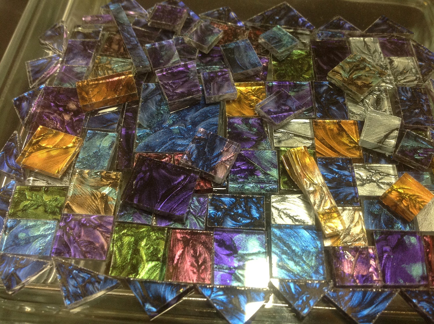 100 Van Gogh Art Glass Mosaic Tile Mix Color Sampler