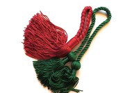 Vintage Decorative Tassels Two Red Green Supplies Trim