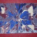 Medium print, Silk screen print, printmaking, tie dye, abstract art, fine art, cool color print, trippy art