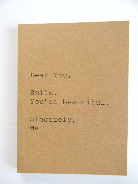 Notebook - Dear You - Sincerely, Me