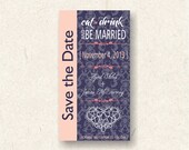 Eat Drink and Be Married Save the Date Magnet