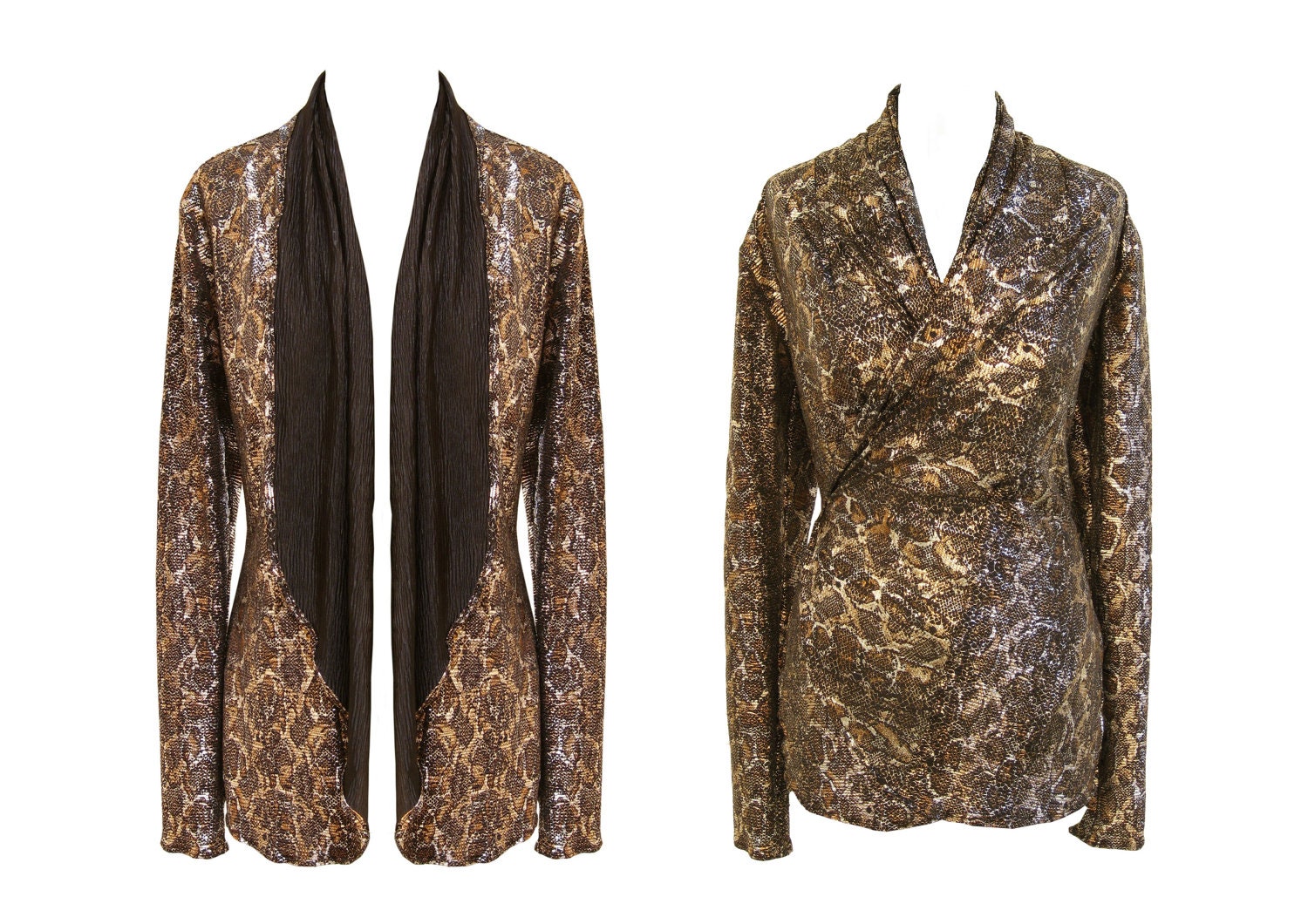 Evening Cardigan Top, Snake Print Top, women cardigan, plus size Top, evening top, evening jacket