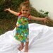 Organic cotton sundress, Znok print. Custom order.