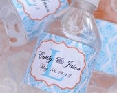 Waterproof Water Bottle Labels - 75 Printed with your wedding colors-Waterproof and self stick Il_170x135