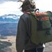 Featherlight Pack -- burnt orange & olive -- made to order.