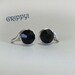 Midnight Set of 2 Crystal Tragus Cuffs Black Austrian Swarovski Crystal Silver Ear Cuff Goth silver wire earring alternative