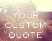 YOUR CUSTOM LISTING -  Your Quote on a Linen Pillow Case