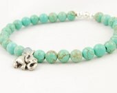 Elephant Bracelet, Turquoise