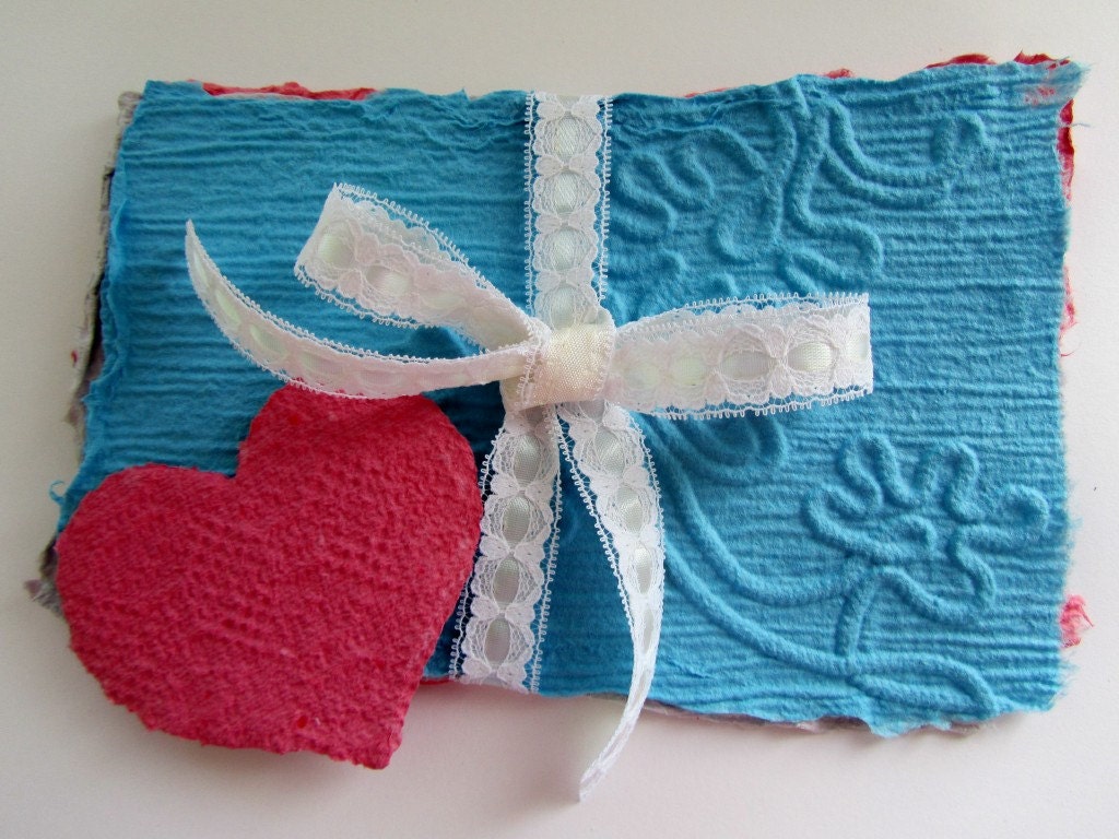 Handmade Paper Recycled Flowers Texture