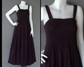 Size XS to 7X Handmade Purple Dress Hippie Bohemian Dark Purple Cotton Halter Maxi Women's Dress - BH012