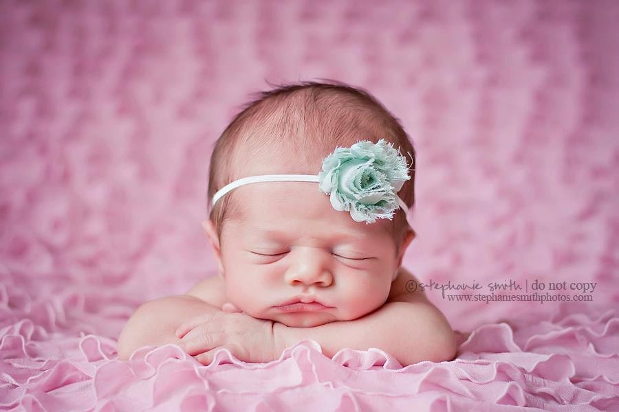 mini grace headband. set of four. light pink.light yellow.light purple.gray. shabby chic flower headband.