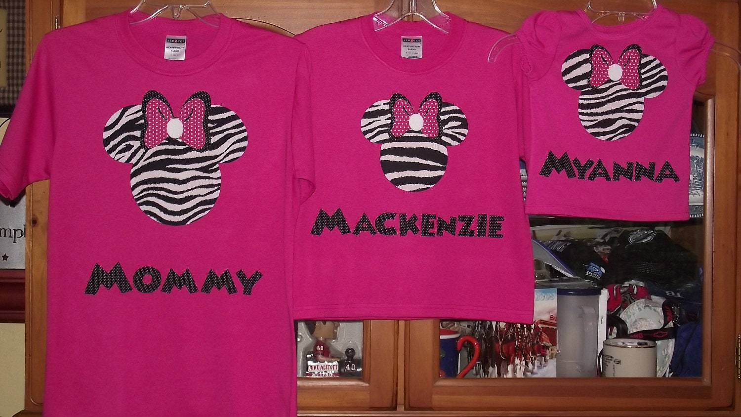 Minnie Mouse - Disney Birthday Zebra Custom T-Shirt Personalized Applique Head Tee Shirt Top