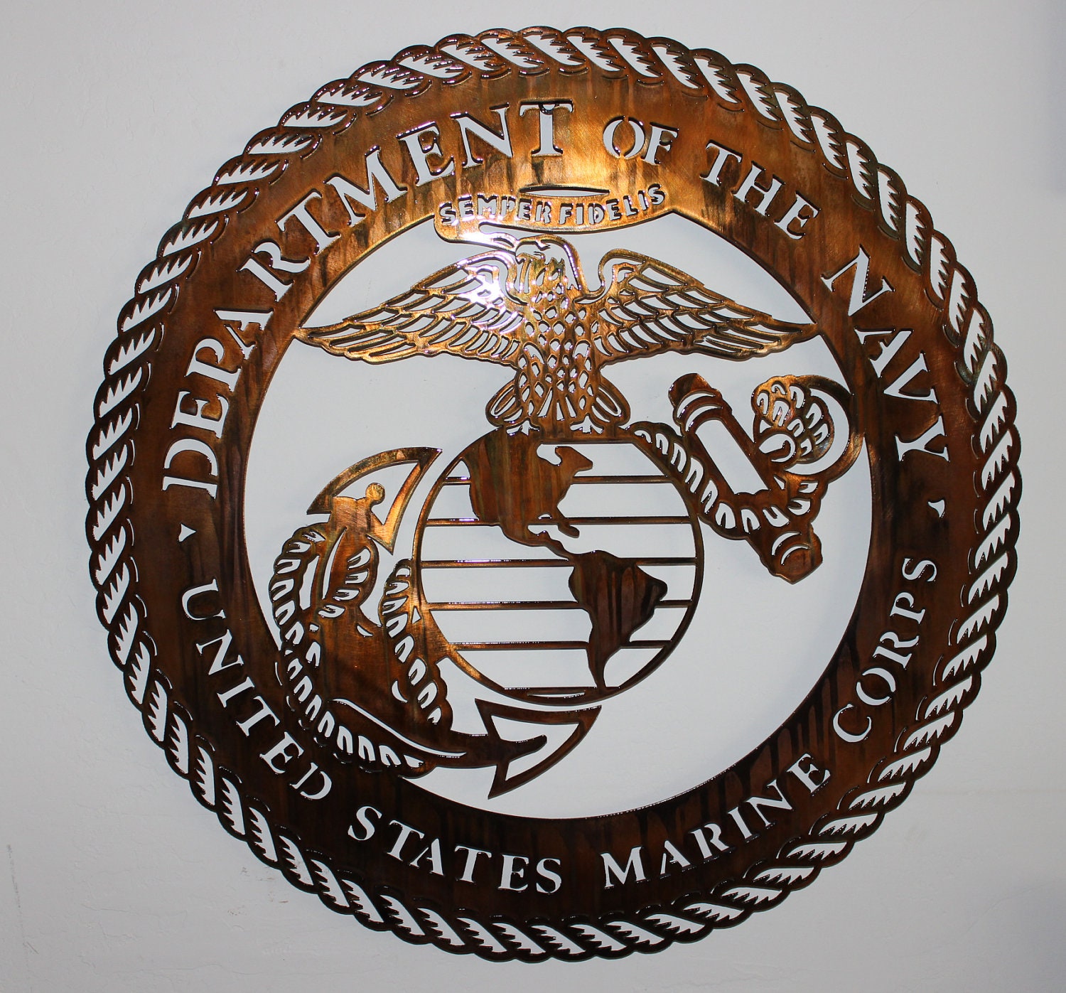USMC Marine Core Logo BEAUTIFUL Metal Wall Art