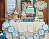 Oversized Rosette Banner. It's Time Collection.
