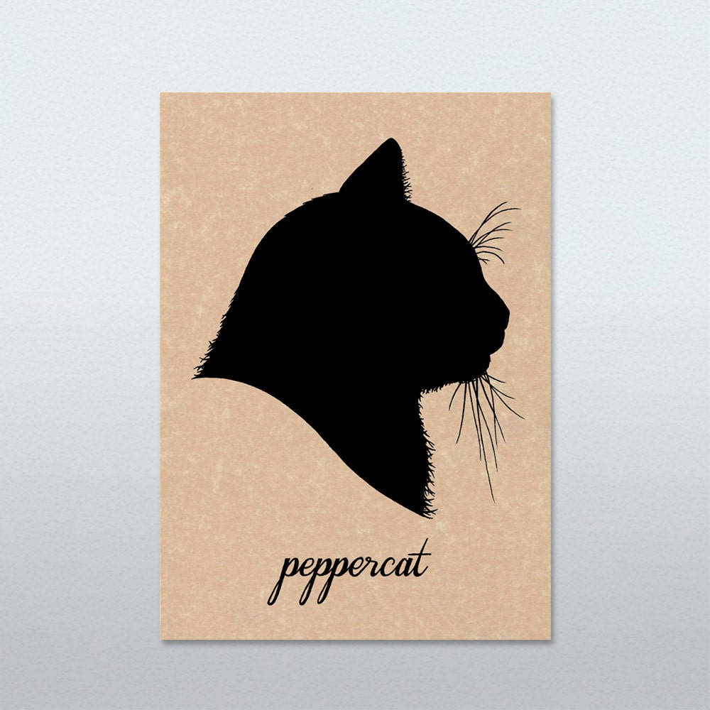 Custom Silhouette 5x7  hand painted & personalized from your photo ORIGINAL ART
