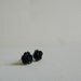 Black Rose Cabochon Earrings