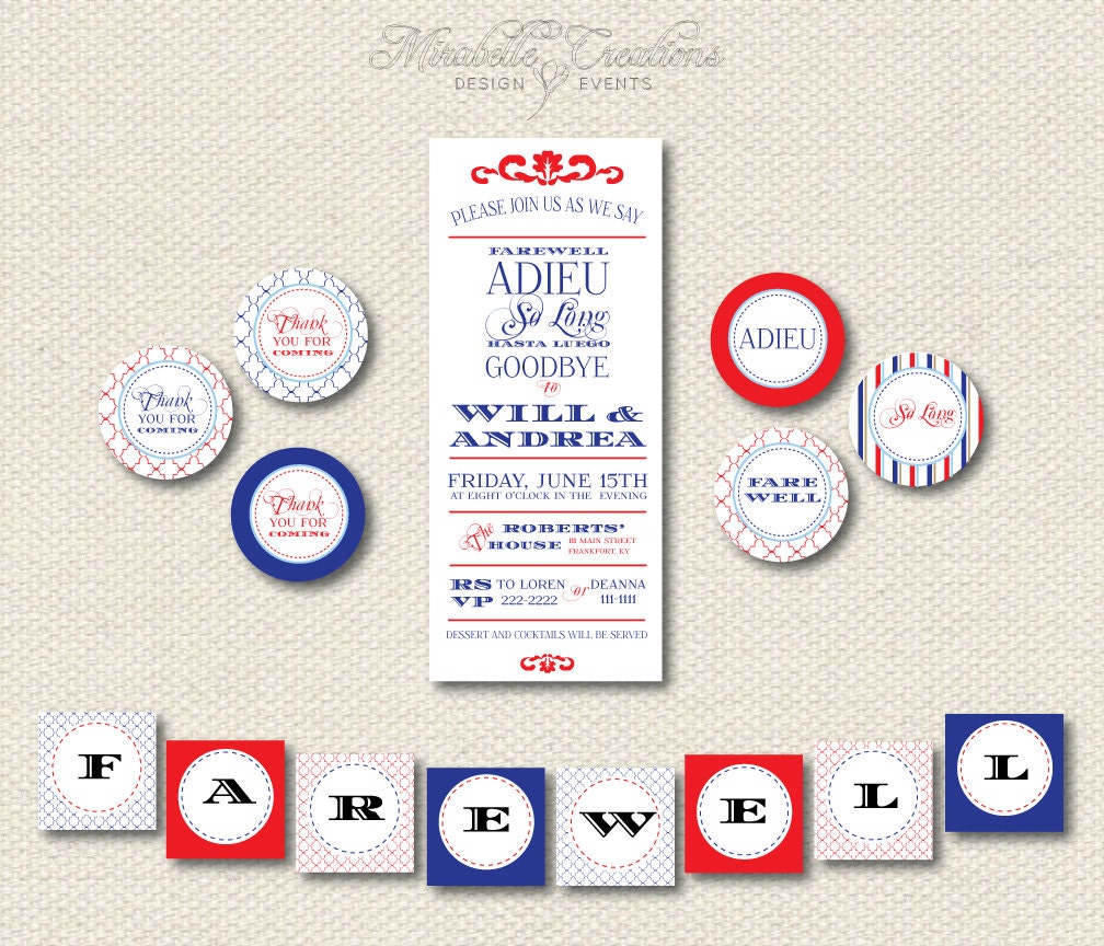 PRINTABLE PARTY COLLECTION -- Modern Moving Party -- Mirabelle Creations Il_570xn