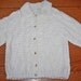 VTG Thick White Hand Knitted Acrylic - Toddler Sweater - Mint - SZ. 3 to 4T