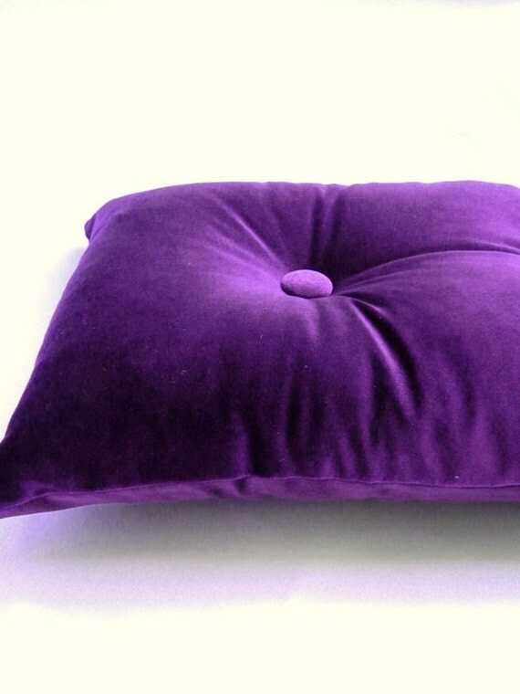 Purple velvet lumbar pillow 20 x 12 by originalboutique on Etsy