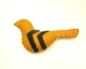 Mustard and black chevron bird totem magnet, number 144