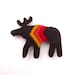 SALE Rustic moose with chevron magnet, number 74